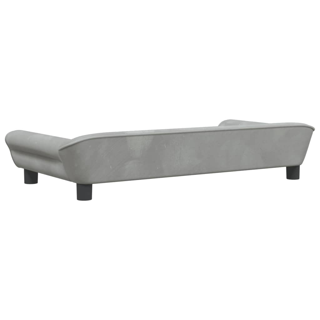 Divano per Bambini Grigio Chiaro 100x50x26 cm in Velluto 3196394