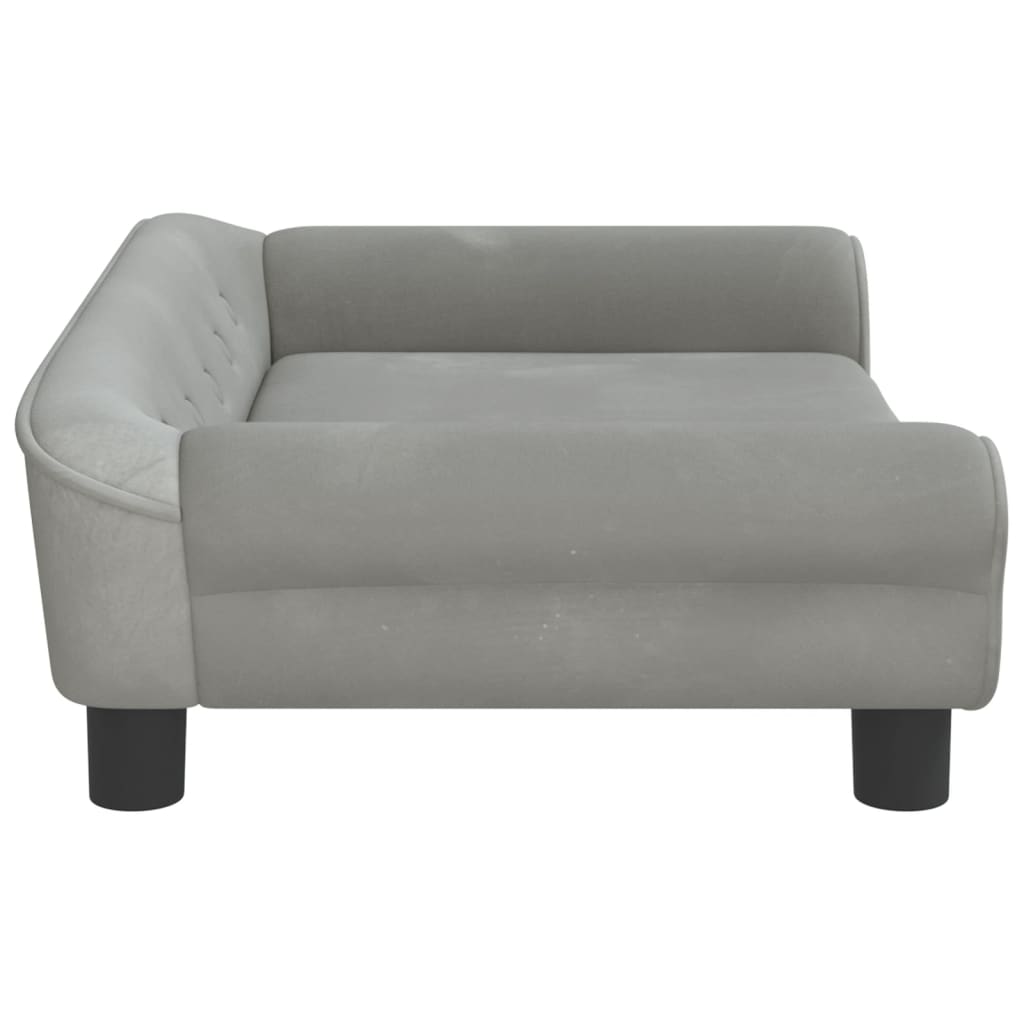 Divano per Bambini Grigio Chiaro 70x45x26 cm in Velluto 3196401