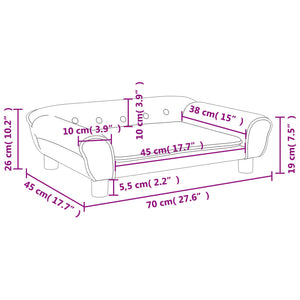 Divano per Bambini Marrone 70x45x26 cm in Velluto 3196405