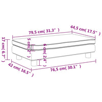 Divano per Bambini con Poggiapiedi Blu 100x50x30 cm in Velluto 3196407