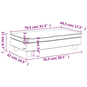 Divano per Bambini con Poggiapiedi Blu 100x50x30 cm in Velluto 3196407