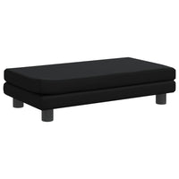 Divano per Bambini con Poggiapiedi Nero 100x50x30 cm Similpelle 3196414