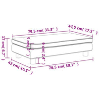 Divano per Bambini con Poggiapiedi Nero 100x50x30 cm Similpelle 3196414