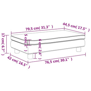 Divano per Bambini con Poggiapiedi Nero 100x50x30 cm Similpelle 3196414