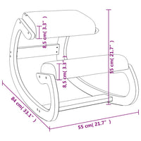 Sedia Inginocchiatoio Marrone 55x84x55 cm Compensato di Betulla 110331