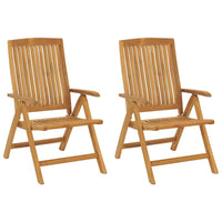 Sedie da Giardino Reclinabili con Cuscini 2 pz in Legno di Teak 3196435