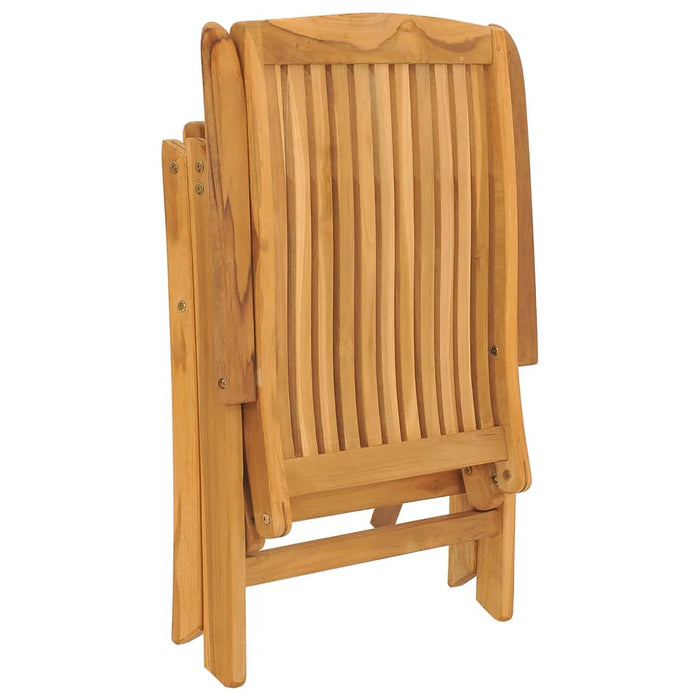 Sedie da Giardino Reclinabili con Cuscini 4 pz in Legno di Teak 3196470