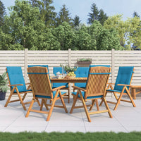 Sedie da Giardino Reclinabili con Cuscini 6 pz in Legno di Teakcod mxl 101043