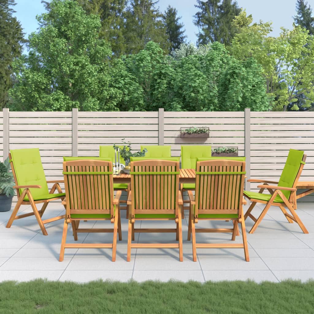 Sedie da Giardino Reclinabili con Cuscini 8 pz in Legno di Teakcod mxl 124996