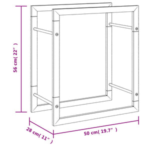 Portalegna 50x28x56 cm in Acciaio Inossidabile 357859