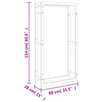 Portalegna 80x28x154 cm in Acciaio Inossidabile 357863