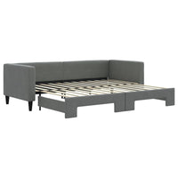 Divano Letto con Letto Estraibile Grigio Scuro 80x200 Tessuto 3196574