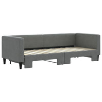 Divano Letto con Letto Estraibile Grigio Scuro 80x200 Tessuto 3196574