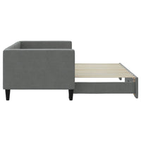 Divano Letto con Letto Estraibile Grigio Scuro 80x200 Tessuto 3196574