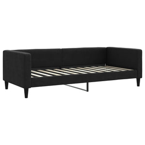 Divano Letto con Letto Estraibile Nero 90x200 cm in Tessuto 3196580