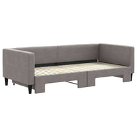 Divano Letto con Letto Estraibile Tortora 90x200 cm in Tessuto 3196581