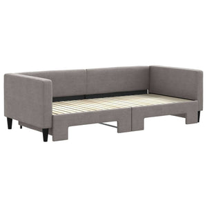 Divano Letto con Letto Estraibile Tortora 90x200 cm in Tessuto 3196581