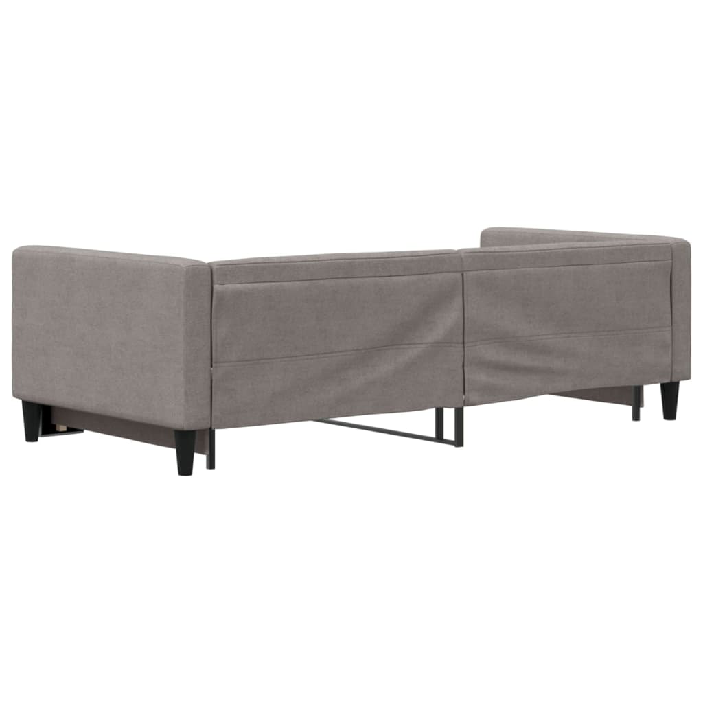 Divano Letto con Letto Estraibile Tortora 90x200 cm in Tessuto 3196581