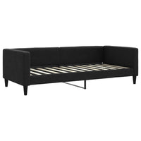 Divano Letto Estraibile con Cassetti Nero 100x200 cm in Tessuto 3196639