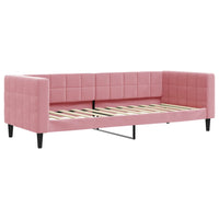 Divano Letto con Materasso Rosa 80x200 cm in Velluto 3196663