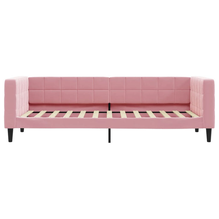 Divano Letto con Materasso Rosa 80x200 cm in Velluto 3196663