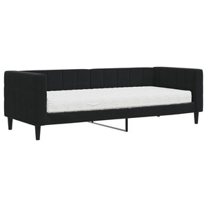 Divano Letto con Materasso Nero 80x200 cm in Velluto 3196664