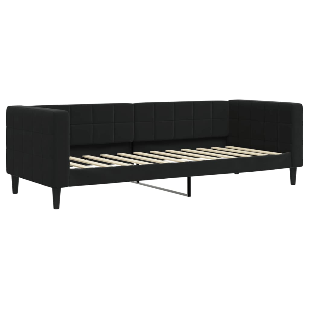 Divano Letto con Materasso Nero 80x200 cm in Velluto 3196664