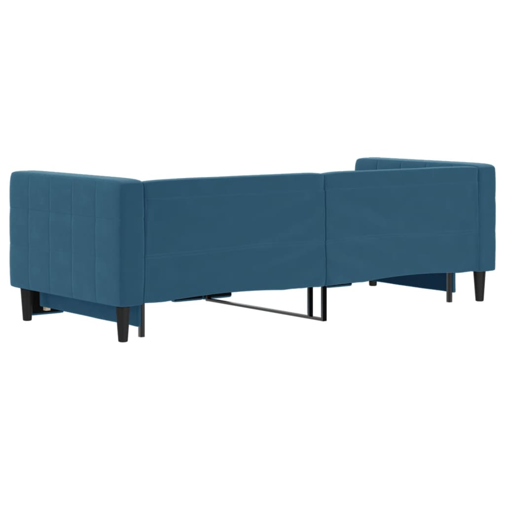 Divano Letto con Letto Estraibile Blu 80x200 cm in Velluto 3196683