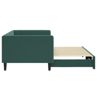 Divano Letto con Letto Estraibile Verde Scuro 90x200cm Velluto 3196693