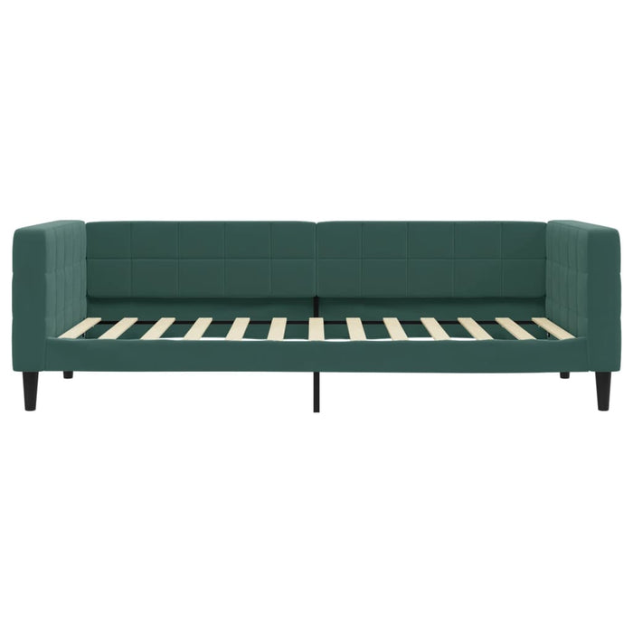 Divano Letto con Letto Estraibile Verde Scuro 90x200cm Velluto 3196693