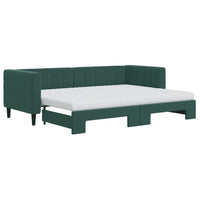 Divano Letto Estraibile Materassi Verde Scuro 80x200 Velluto 3196710