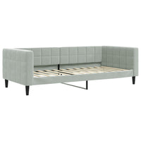 Divano Letto Estraibile Materassi Grigio Chiaro 90x200 Velluto 3196715