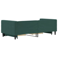 Divano Letto Estraibile Cassetti Verde Scuro 90x200cm Velluto 3196741