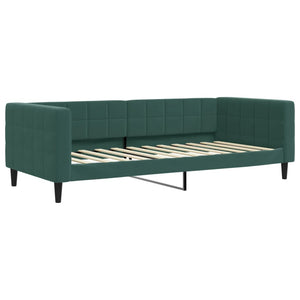 Divano Letto Estraibile Cassetti Verde Scuro 90x200cm Velluto 3196741