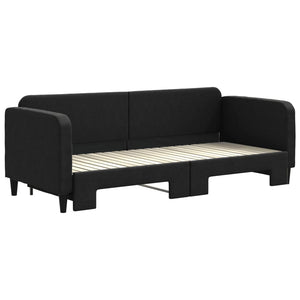 Divano Letto con Letto Estraibile Nero 80x200 Tessuto 3196813