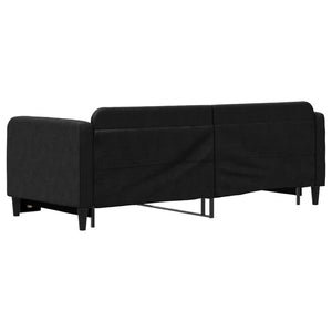 Divano Letto con Letto Estraibile Nero 80x200 Tessuto 3196813