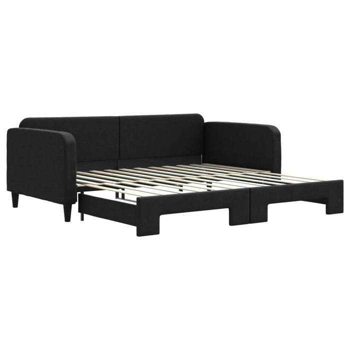 Divano Letto con Letto Estraibile Nero 100x200 cm in Tessutocod mxl 82668