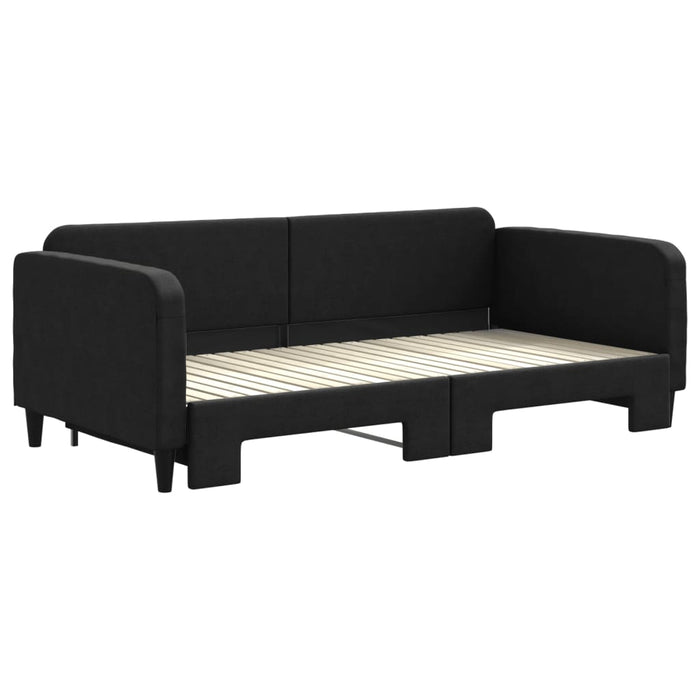 Divano Letto con Letto Estraibile Nero 100x200 cm in Tessutocod mxl 82668