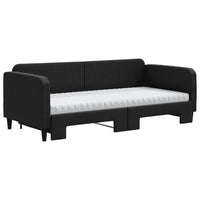 Divano Letto Estraibile con Materassi Nero 90x200 cm in Tessutocod mxl 106621