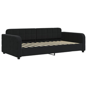 Divano Letto con Materasso Nero 90x200 cm in Velluto 3196909