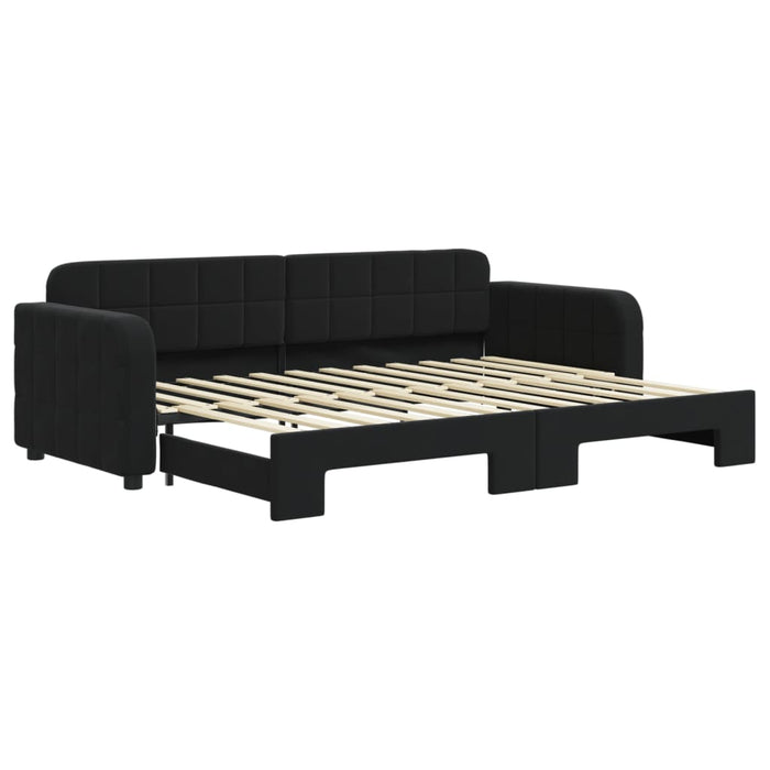 Divano Letto con Letto Estraibile Nero 80x200 cm in Vellutocod mxl 82680