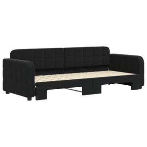 Divano Letto con Letto Estraibile Nero 80x200 cm in Vellutocod mxl 82680