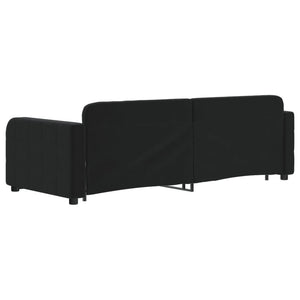 Divano Letto con Letto Estraibile Nero 80x200 cm in Velluto 3196926