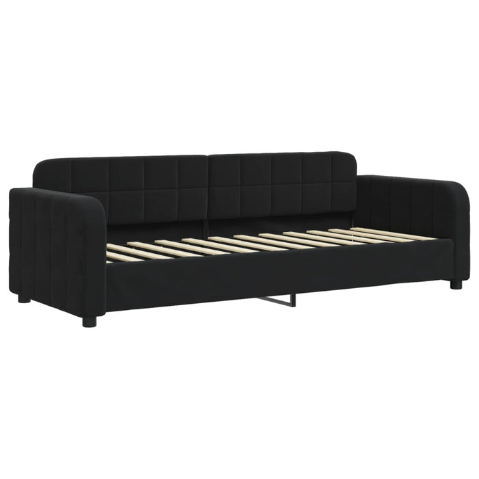 Divano Letto con Letto Estraibile Nero 80x200 cm in Velluto 3196926