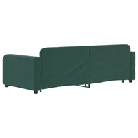 Divano Letto Estraibile Cassetti Verde Scuro 90x200cm Velluto 3196979