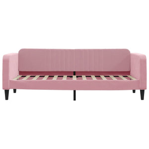 Divano Letto con Materasso Rosa 80x200 cm in Velluto 3197035