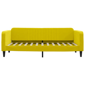 Divano Letto con Materasso Giallo 90x200 cm in Velluto 3197044