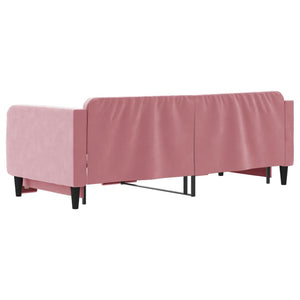 Divano Letto con Letto Estraibile Rosa 80x200 cm in Velluto 3197059