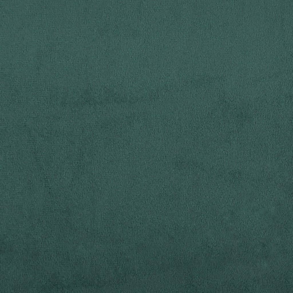 Divano Letto con Letto Estraibile Verde Scuro 90x200cm Velluto 3197065