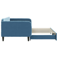 Divano Letto con Letto Estraibile Blu 100x200 cm in Velluto 3197069